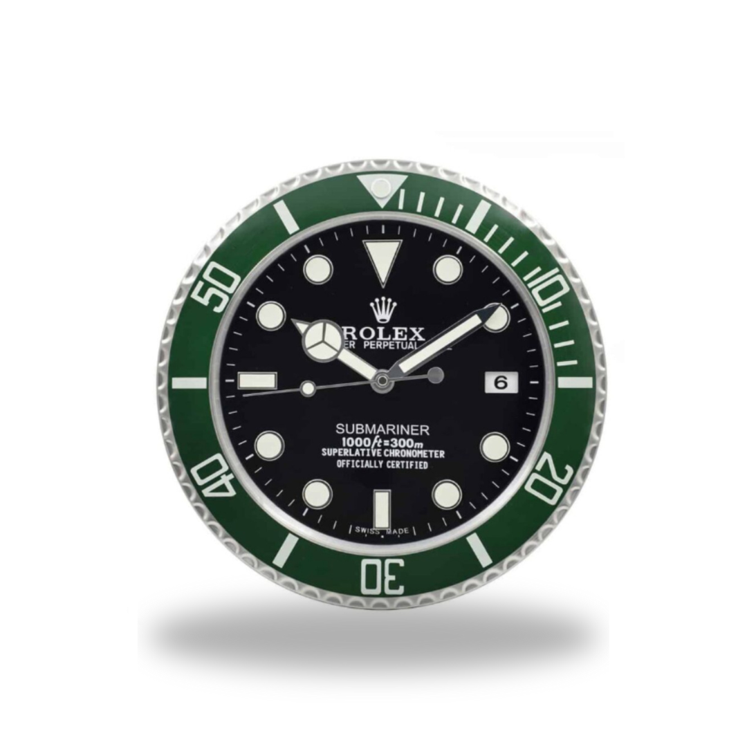 Submariner Green Bezel Wall Clock