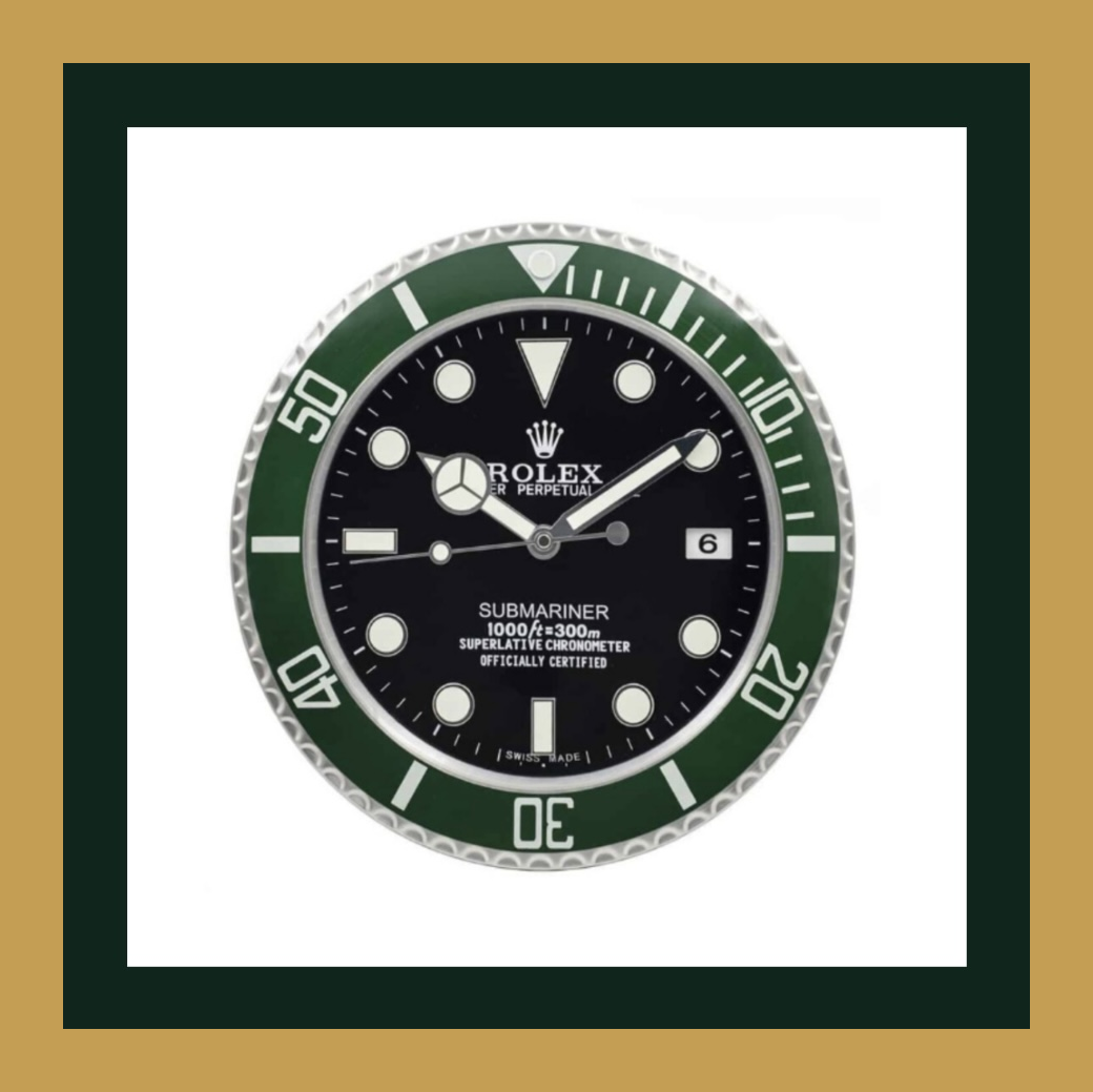 Swiss Quality Submariner Green Bezel Wall Clock