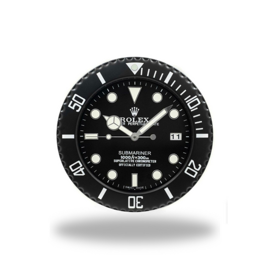 Submariner Black Dial & Black Bezel Wall Clock