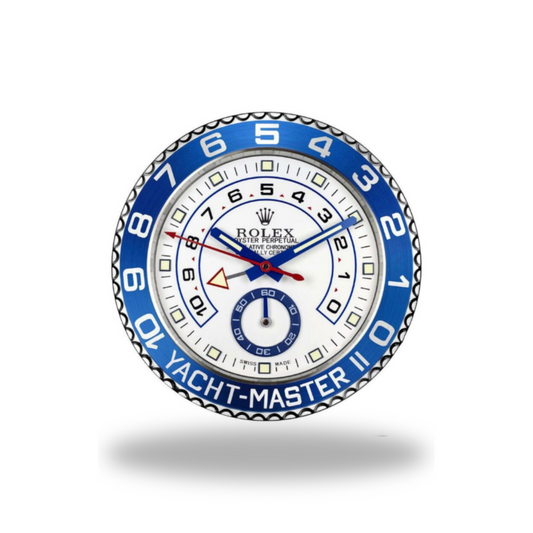 Yacht-Master II White Dial Blue Bezel Wall Clock