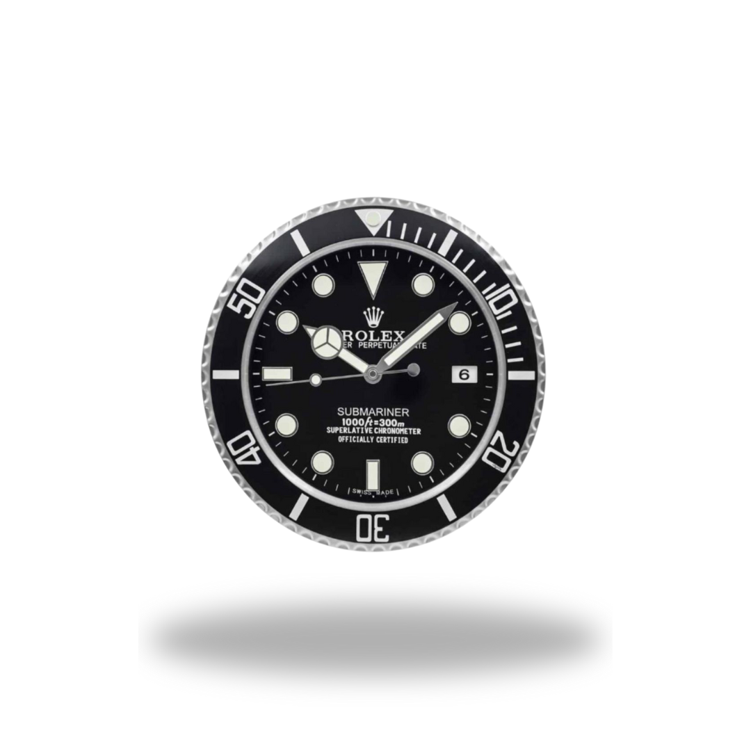 Submariner Black Dial Wall Clock