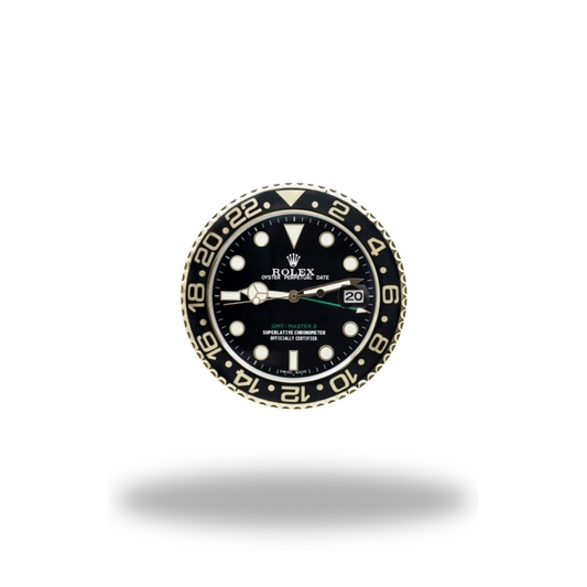 GMT-Master II Root Beer Black & Gold Bezel Wall Clock