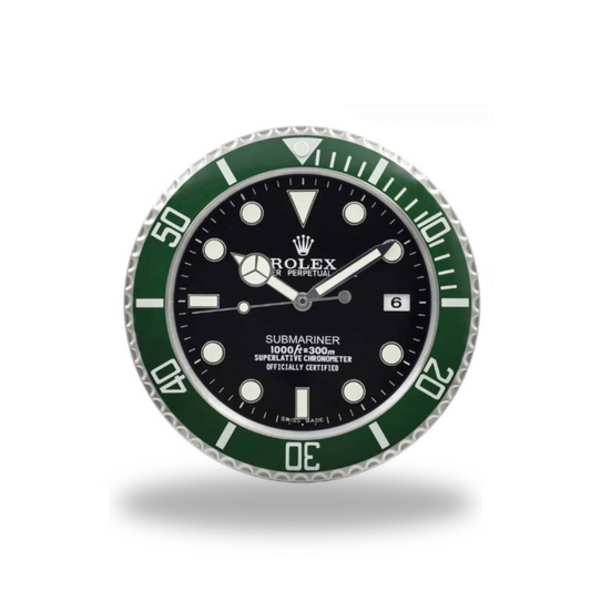 Submariner Green Bezel Wall Clock