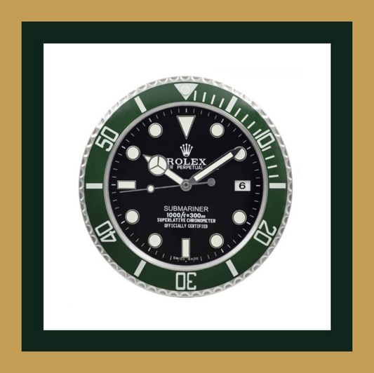 Swiss Quality Submariner Green Bezel Wall Clock