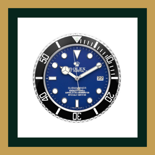 Swiss Quality Submariner Blue Dial Wall Clock