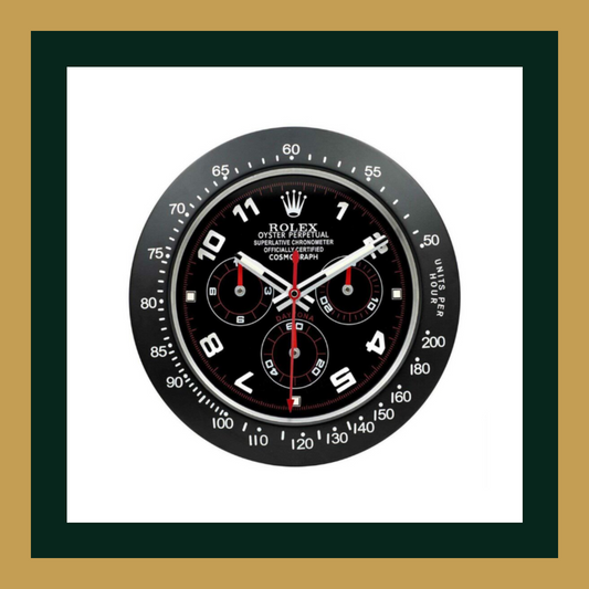 Swiss Quality Daytona Black Arabic Dial Wall Clock