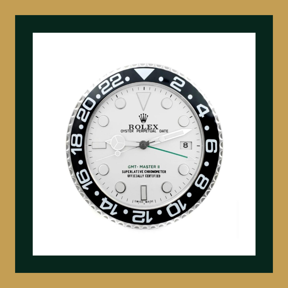 Swiss Quality GMT-Master II White Dial Wall Clock