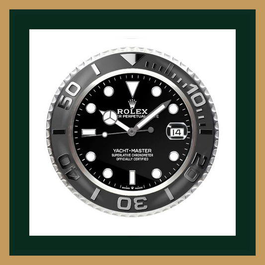 Swiss Quality Yacht-Master Black Dial Wall Clock