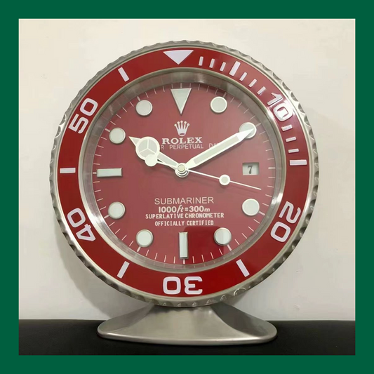 Submariner Red Bezel Table Clock